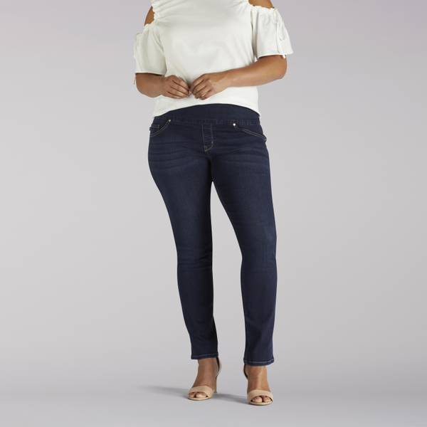 womens plus size pull on jeans