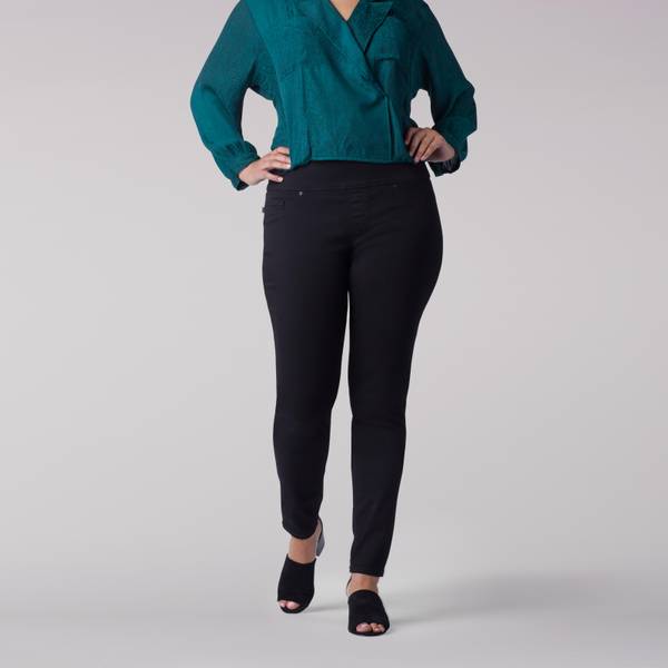 women's plus size pull on stretch jeans