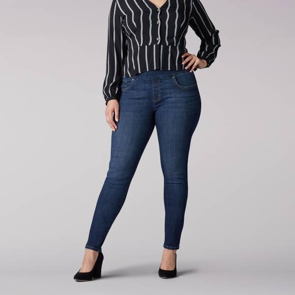 plus size pull on skinny jeans