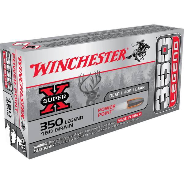 Winchester 350 Legend 180 gr Power Point 20 Cartridges X3501 Blain