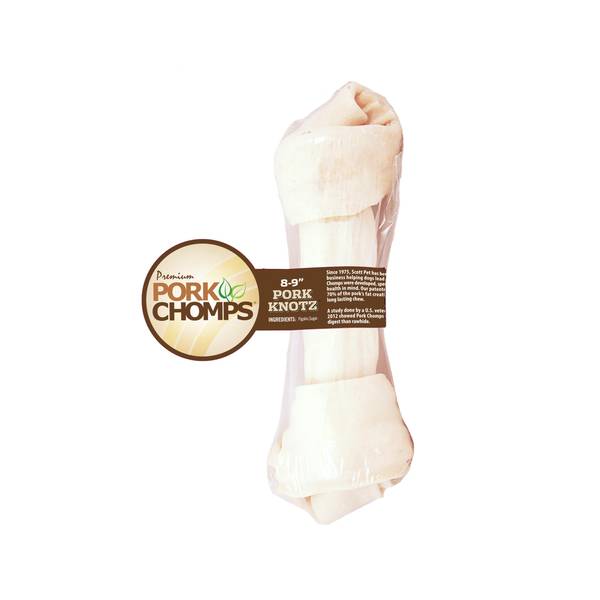 Photo of 8" Baked Pork Skin Knot Dog Chew, 100% Rawhide-Free