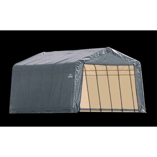ShelterLogic Garage 16 X 36 X 16 Peak Standard Grey : Sun Shelters