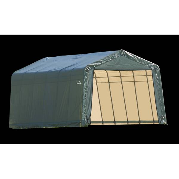 Shelterlogic ShelterCoat Peak Shelter, 12'W x 28'L x 8'H, Green | Camping World