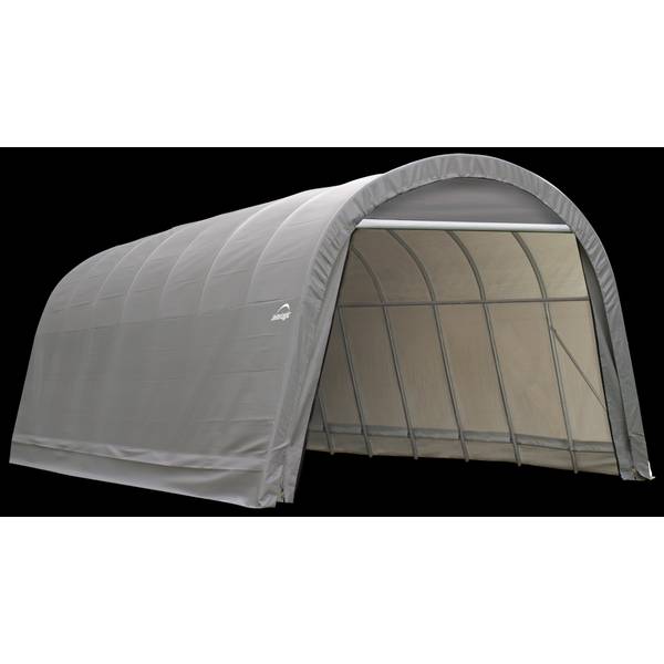 ShelterLogic ShelterCoat 15 x 20 x 12 ft Grey Wind And Snow Rated Garage Round