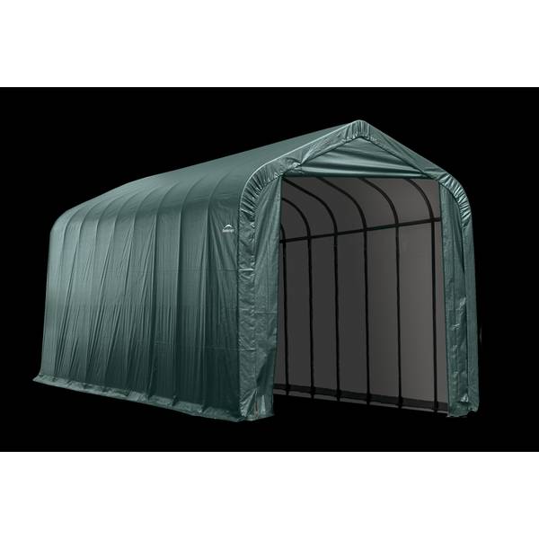 ShelterLogic 16'x44'x16' ShelterCoat Green Peak Style Garage