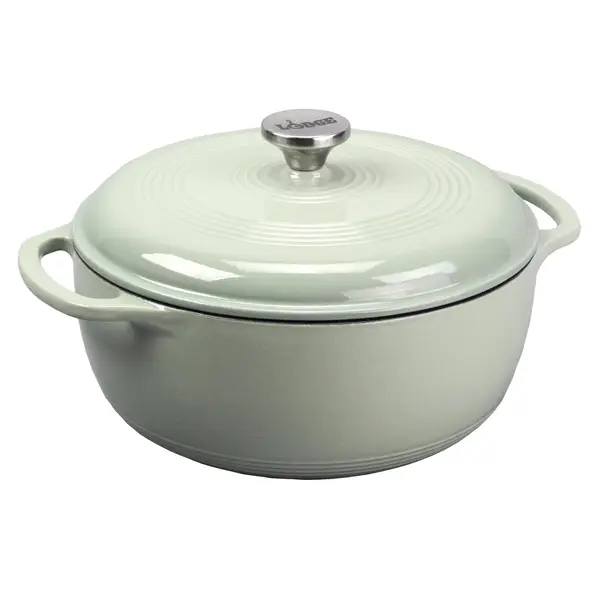 Lodge EC6D38 6 Qt. Lagoon Enameled Cast Iron Dutch Oven