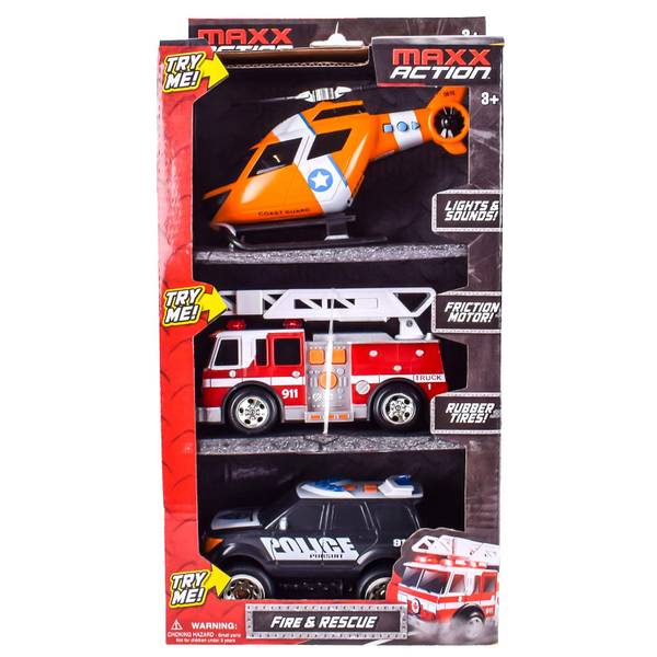 Maxx Action 3Pack Mini Rescue Vehicles Assortment 10614 Blain's