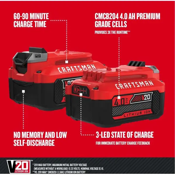 Craftsman v20 online battery