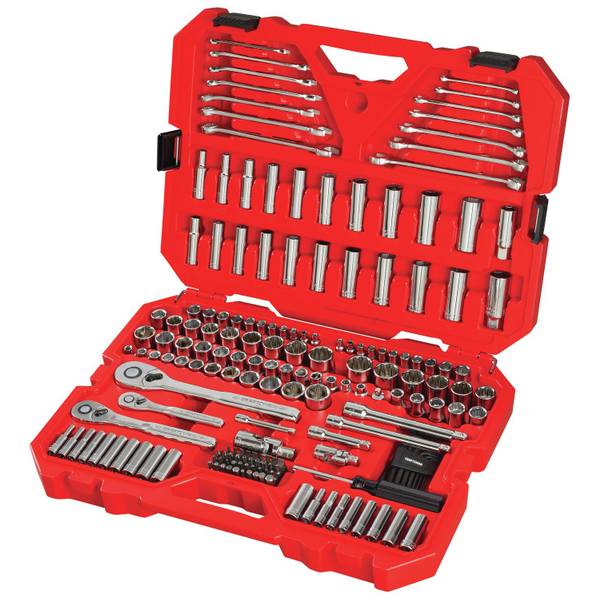Craftsman 1/4, 3/8 and 1/2 in. drive Metric and SAE 6 and 12 Point Mechanic's Tool Set 189 pc. - Case Of: 1; Each Pack Qty: 189; Total Items Qty: 189