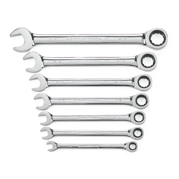 Photo of 7-Piece 72-Tooth 12 Point Ratcheting Combination Wrench Set