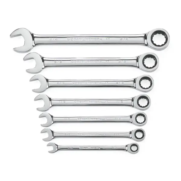GearWrench 7-Piece 72-Tooth 12 Point Ratcheting Combination Wrench
