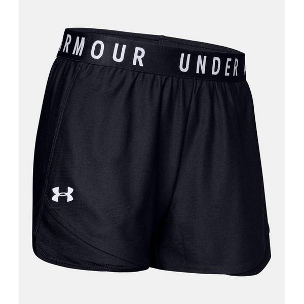 Under Armour Women's Play Up Shorts 3.0, BLACK/BLACK/WHITE, XL