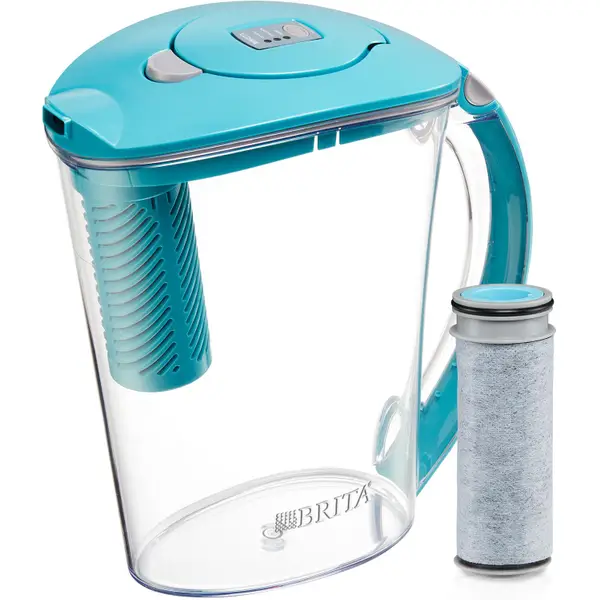 40oz Glass Slim Pitcher with Water Filter | Hydros