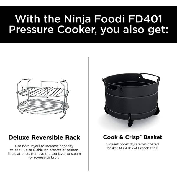 Ninja 8 Quart Foodi 12-in-1 Deluxe XL Pressure Cooker + Air Fryer - FD401
