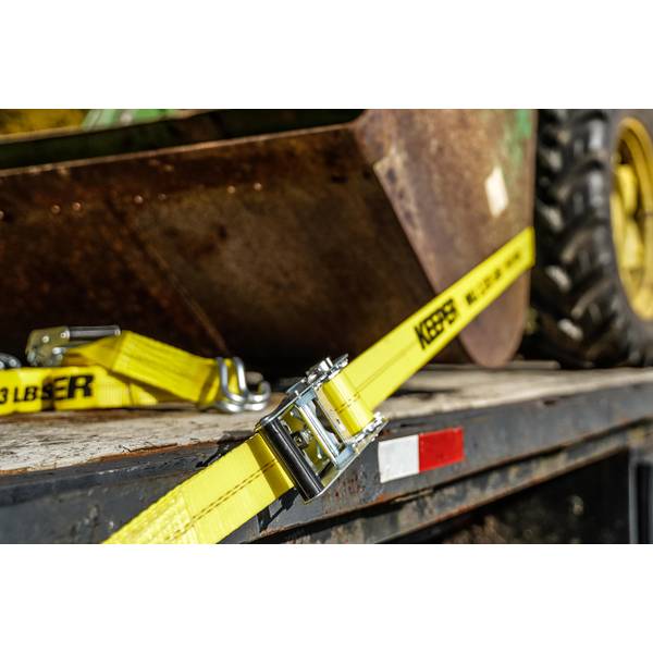 Keeper 27' x 2' Heavy Duty Ratchet Tie-Down with Double J Hooks