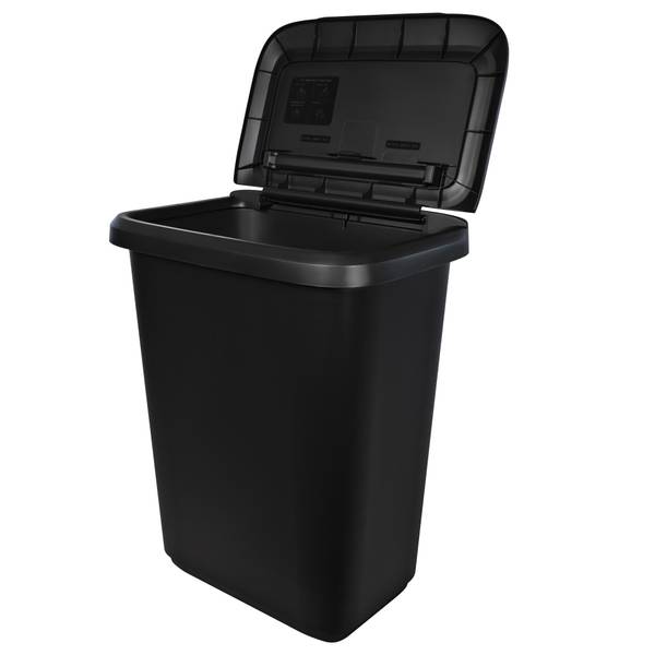 Hefty 20.4 Gal Black Dual Function XL Trash Can