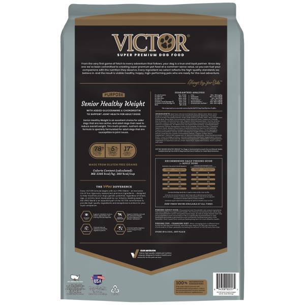 Victor dog food outlet senior healthy weight management