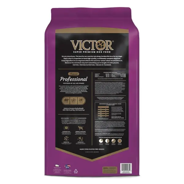 Victor 40 lb Classic Professional Dry Dog Food 013 015 15