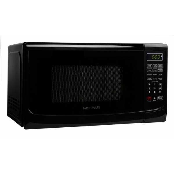 Oster Compact-Size 0.7-Cu. Ft. 700W Countertop Microwave Oven with Stainless  Steel Door Trim and Express Cook 