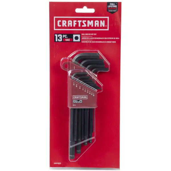 Metric L-Shaped Ball End Hex Key Set, 13 Piece