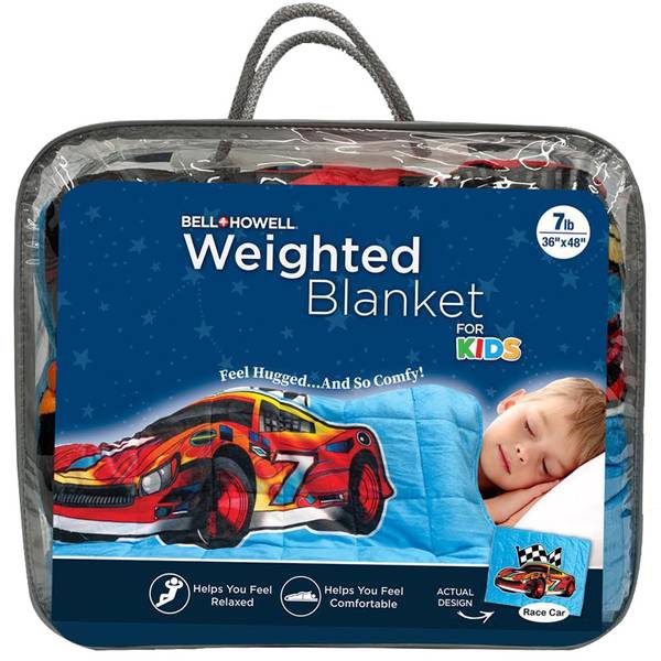 Bell + Howell 7 lb Race Car Weighted Blanket for Kids 2838 Blain's