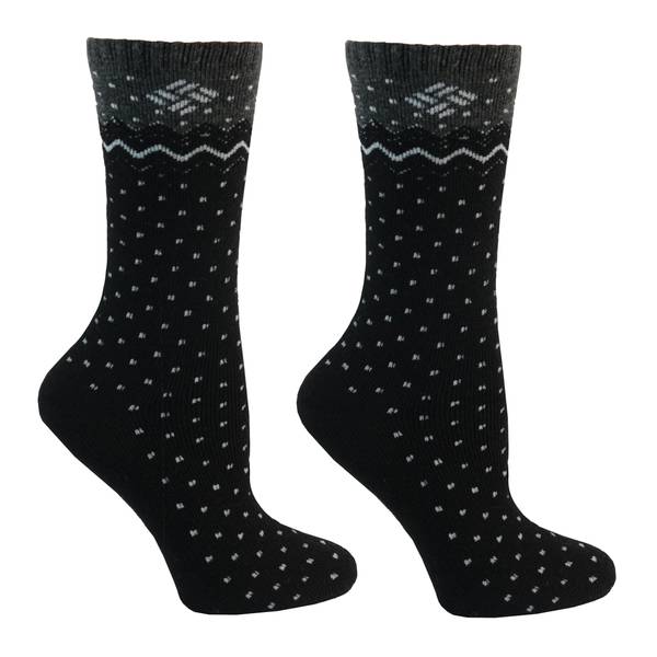 Columbia Women's 2Pack Dottie Wool Crew Socks RCL102WUSBK12PR