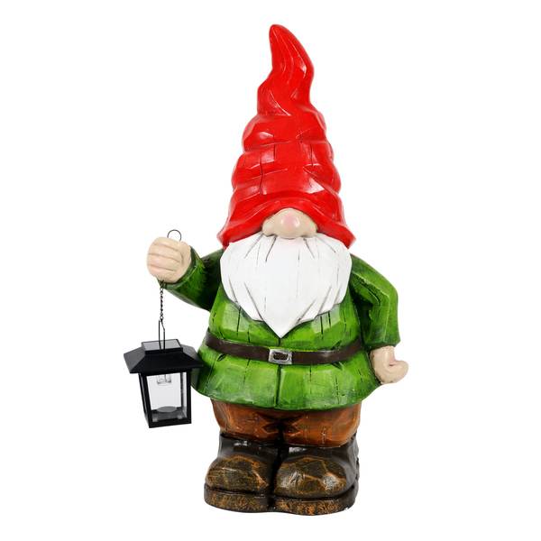Photo of Hat Over Eyes Gnome Holding Lantern