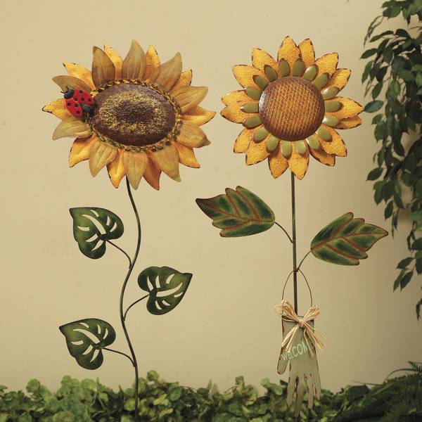 Gerson 36" Metal Sunflower Stake Assortment 2185640 Blain's Farm