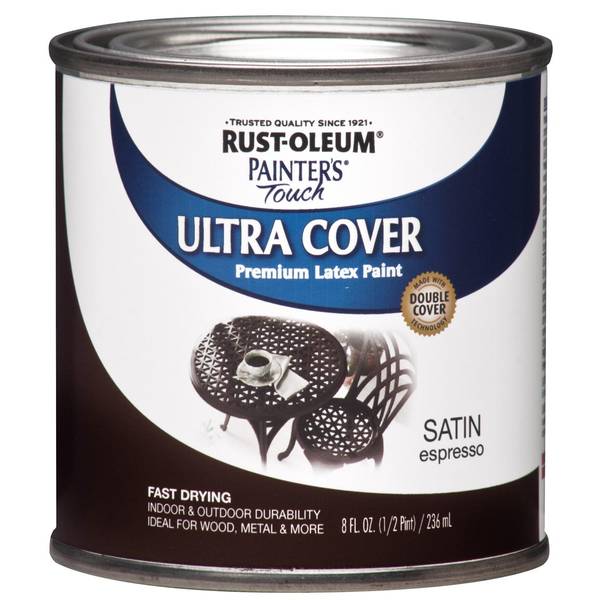 RustOleum 8 oz Painters Touch Satin Espresso Latex Paint 242054 Blain's Farm & Fleet