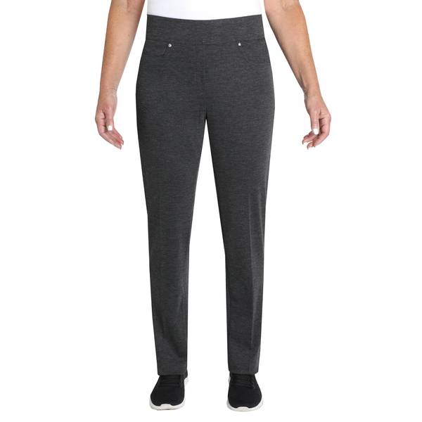 Cathy Daniels Women's Plus Size Pull-On Short Ponte Pants, Charcoal, 3X ...