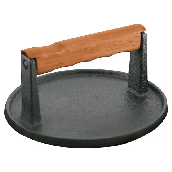 Lodge Cast Iron Bacon Burger Sandwich Grill Press Spiral Handle