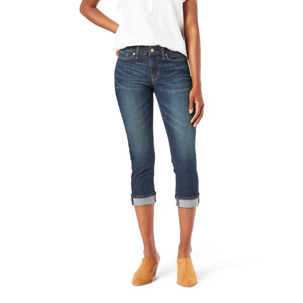 levi signature mid rise capri