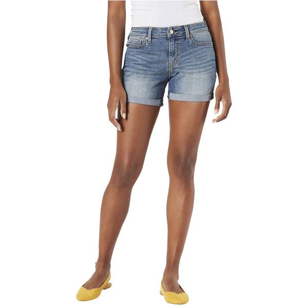 Signature by Levi Strauss & Co. Women's Mid Rise 5-inch Cuffed Shorts - 86647-0002-22 | Blain's 