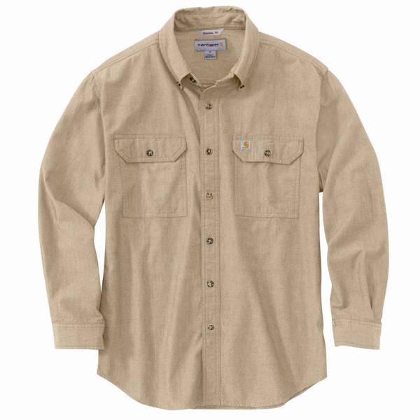 Carhartt Men's Long Sleeve Chambray Shirt - 104368256-2X | Blain's Farm ...