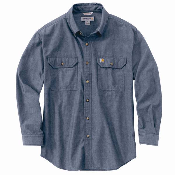 Work N' Sport Men's Long Sleeve Chambray Shirt