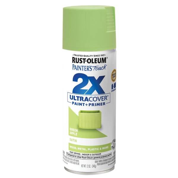 Rust-Oleum Painter's Touch 2X Ultra Cover 12 Oz. Satin Paint + Primer Spray  Paint, Stone Gray
