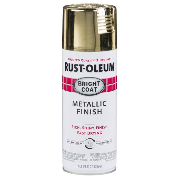 Rust-Oleum Stops Rust Bright Coat Metallic Spray Paint, 11 oz, Gold