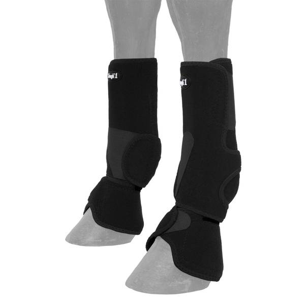 Miniature Horse Extreme Vented Sport Boots Pair of Fronts Black 
