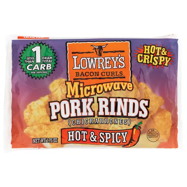 Pork King Good White Cheddar Pork Rinds (Chicharrones) Keto Friendly  Snacks, 12-Pack 1.75 oz. Bags 