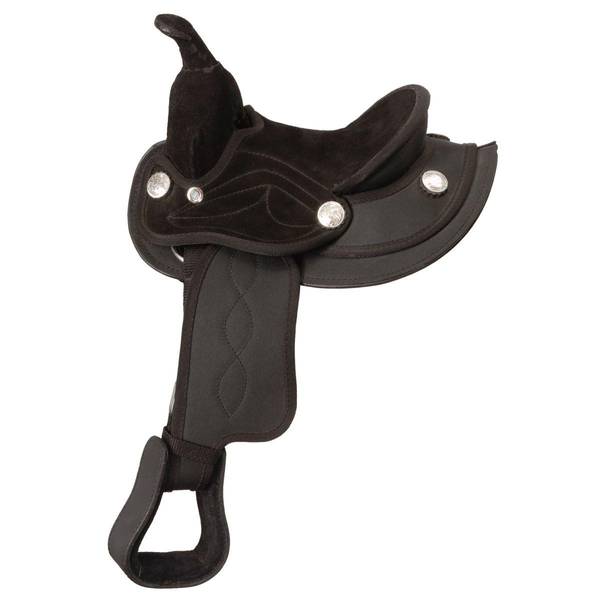Tough1 8" King Series Suede Seat Synthetic Mini Saddle KS3082398