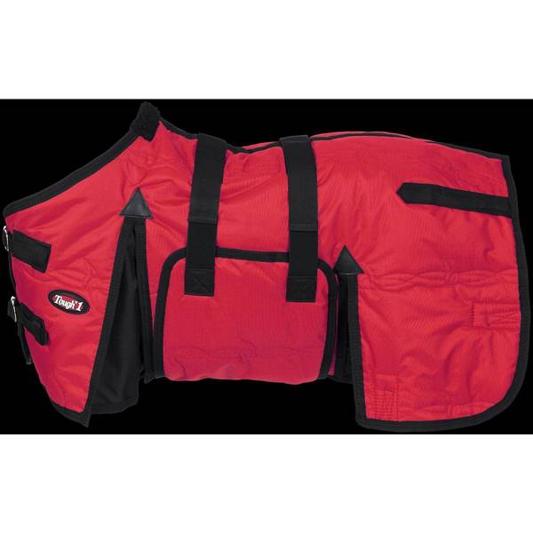 Tough1 51" 600D Miniature Stable Blanket with Belly Wrap, Red 328011551 Blain's Farm & Fleet