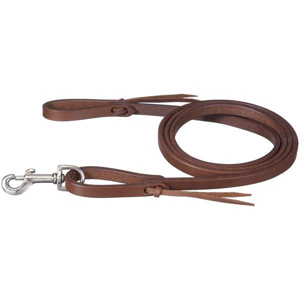 Tough1 1/2"x6' Pony Harness Leather Reins with Water Loop Bit Ends