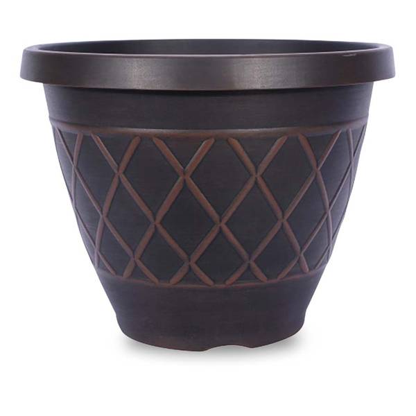 Photo of Lacis Brown with Gold Brush Planter
