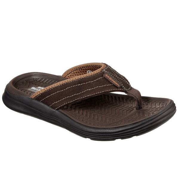 Skechers Men's Thong Sandals, Brown, 8 - 204045-CHOC-8 | Blain's Farm ...