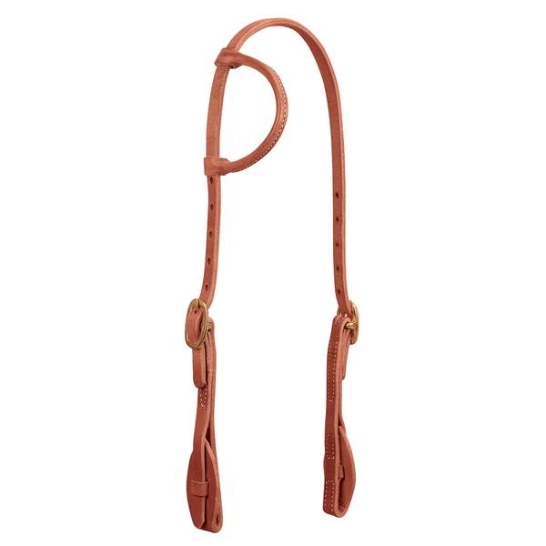 Photo of ProTack Quick Change Sliding Ear Headstall, Leather Tab Bit Ends