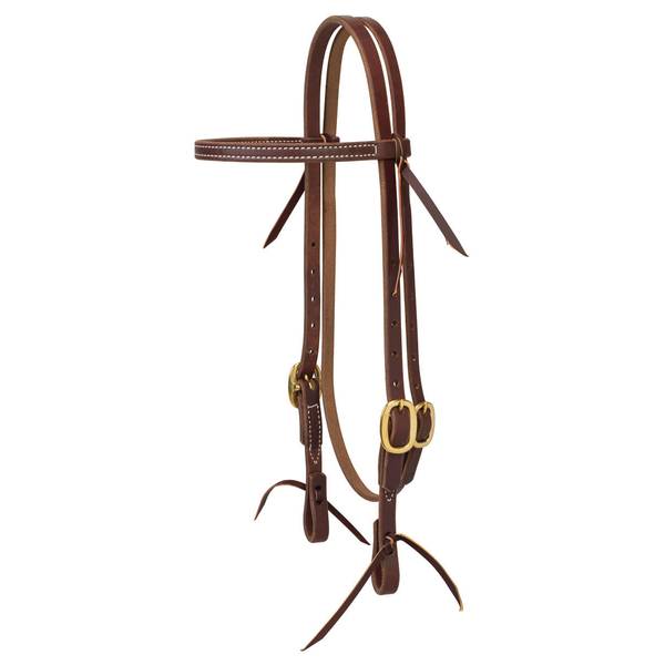Photo of Working Tack Economy Browband Headstall, 5/8", Solid Brass