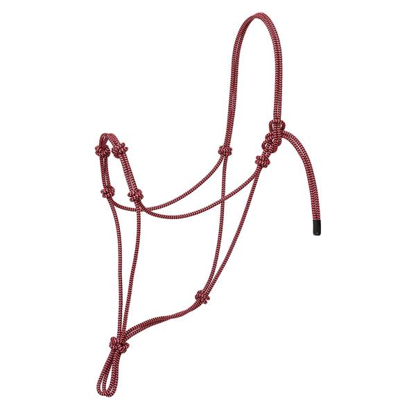 Weaver Leather Average Horse Silvertip Four Knot Rope Halter 359555