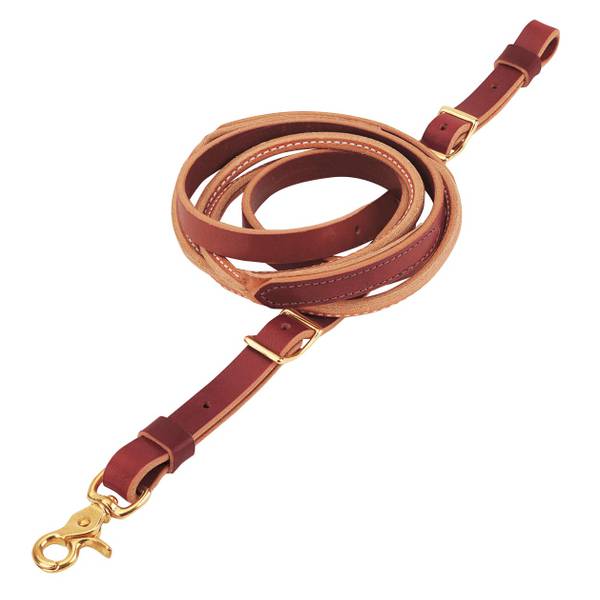 Photo of 8' Harness and Latigo Leather Round Roper Reins