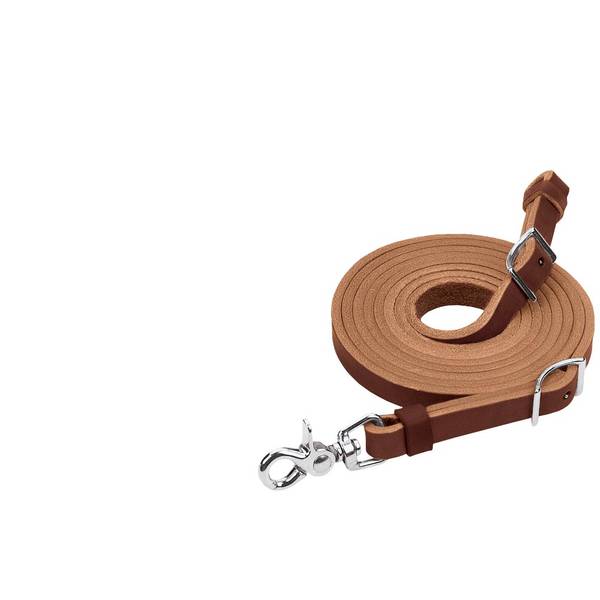 Photo of 5/8" x 8' Horizons Flat Roper Rein, Scissor Snap and Conway Adjustments
