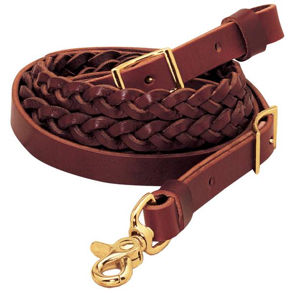 Photo of Burgundy Classic 3-PlaitRoper Reins